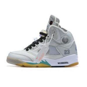 Air Jordan 5, white-purple