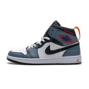 Air Jordan 1 Mid AJ1, white-blue-red