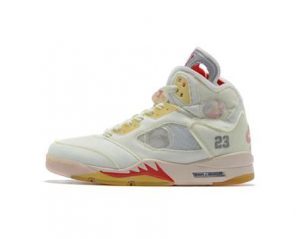 Air Jordan 5, beige-red