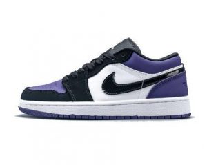 Air Jordan 1 low, white-purple