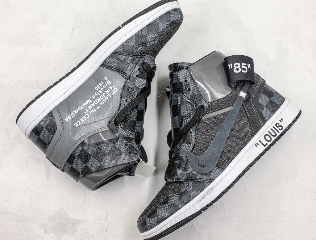 Air Jordan 1 x Off White x Louis Vuitton, black - ALLOKER Shop