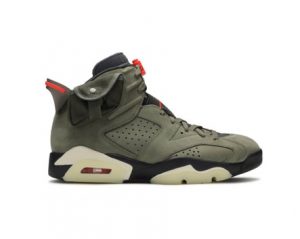 Air Jordan 6 Retro x Travis Scott, olive