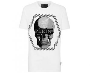 PP, t-shirt round black-white