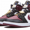 Air Jordan 1 Mid Black Dark Beetrot - Imagen 3