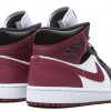 Air Jordan 1 Mid Black Dark Beetrot - Imagen 4