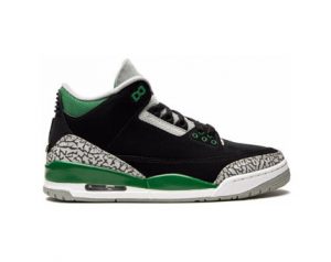 Air Jordan 3, black-green-white