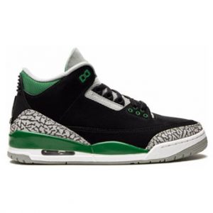 Air Jordan 3, black-green-white