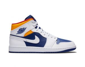 Air Jordan 1 Mid, royal laser orange