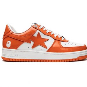 Bathing Ape Bape Sta Low, white-orange