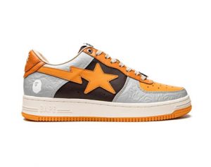 Bathing Ape Bape Sta Low, orange-brown-silver