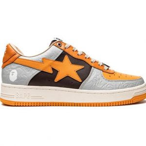Bathing Ape Bape Sta Low, orange-brown-silver