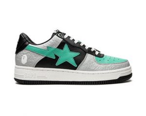 Bathing Ape Bape Sta Low, black-silver-green