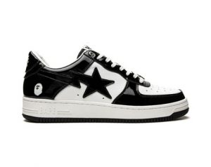 Bathing Ape Bape Sta Low, white-black