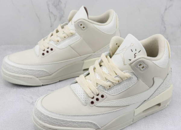 Air Jordan 3 x Travis Scott, white - Imagen 2