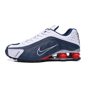 Shox r4, bluedark-white-red