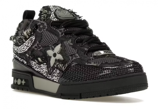 LV Skate Trainer Black, swarovski monogran - Imagen 2