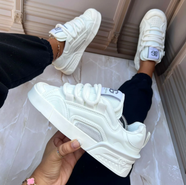 DG, lace up white snk - Imagen 2