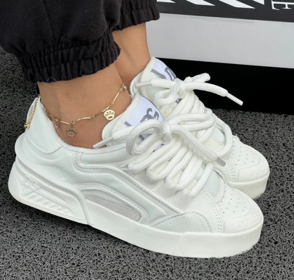 DG, lace up white snk - Imagen 3