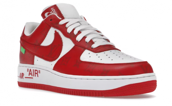 Louis Vuitton Nike Air Force 1 Low By Virgil Abloh White Red - Imagen 2