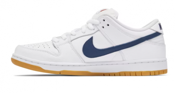 SB Dunk Low Orange Label, white navy - Imagen 2