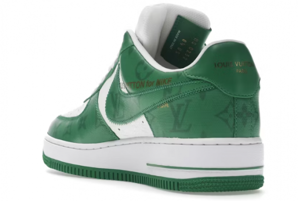 Louis Vuitton Nike Air Force 1 Low By Virgil Abloh White Green - Imagen 4