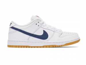 SB Dunk Low Orange Label, white navy