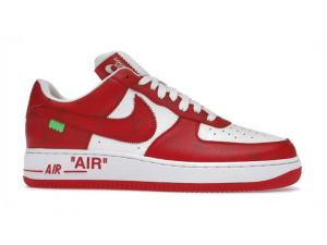 Louis Vuitton Nike Air Force 1 Low By Virgil Abloh White Red