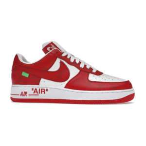 Louis Vuitton Nike Air Force 1 Low By Virgil Abloh White Red