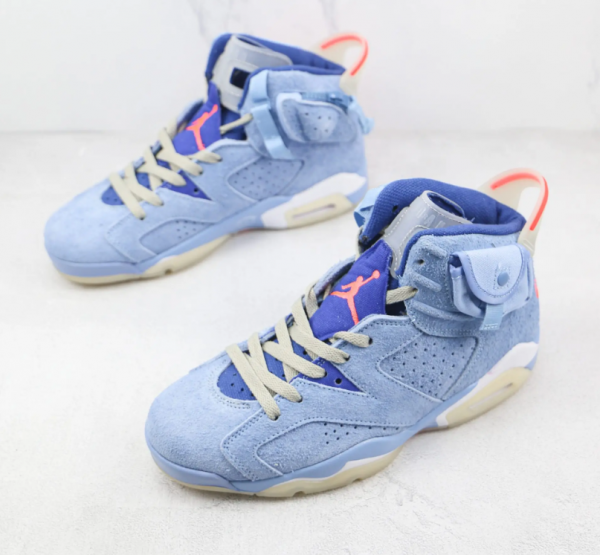 Air Jordan 6 x Travis Scott British Khaki Blue - Imagen 3