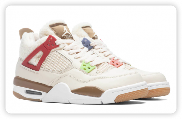 Air Jordan 4 Retro, pearl white/dark driftwood - Imagen 3
