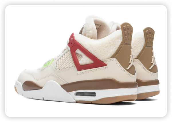 Air Jordan 4 Retro, pearl white/dark driftwood - Imagen 4